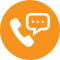 Call and Message Orange Icon - Pacific CoastCom in Burnaby, BC